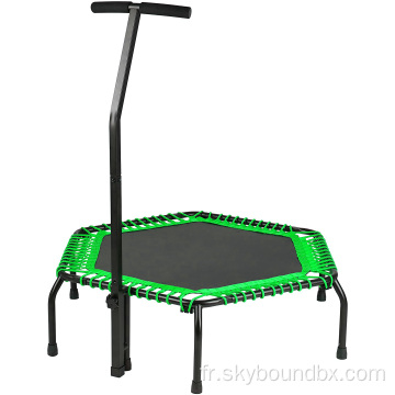 Trampoline sportive avec barre de poignée stable